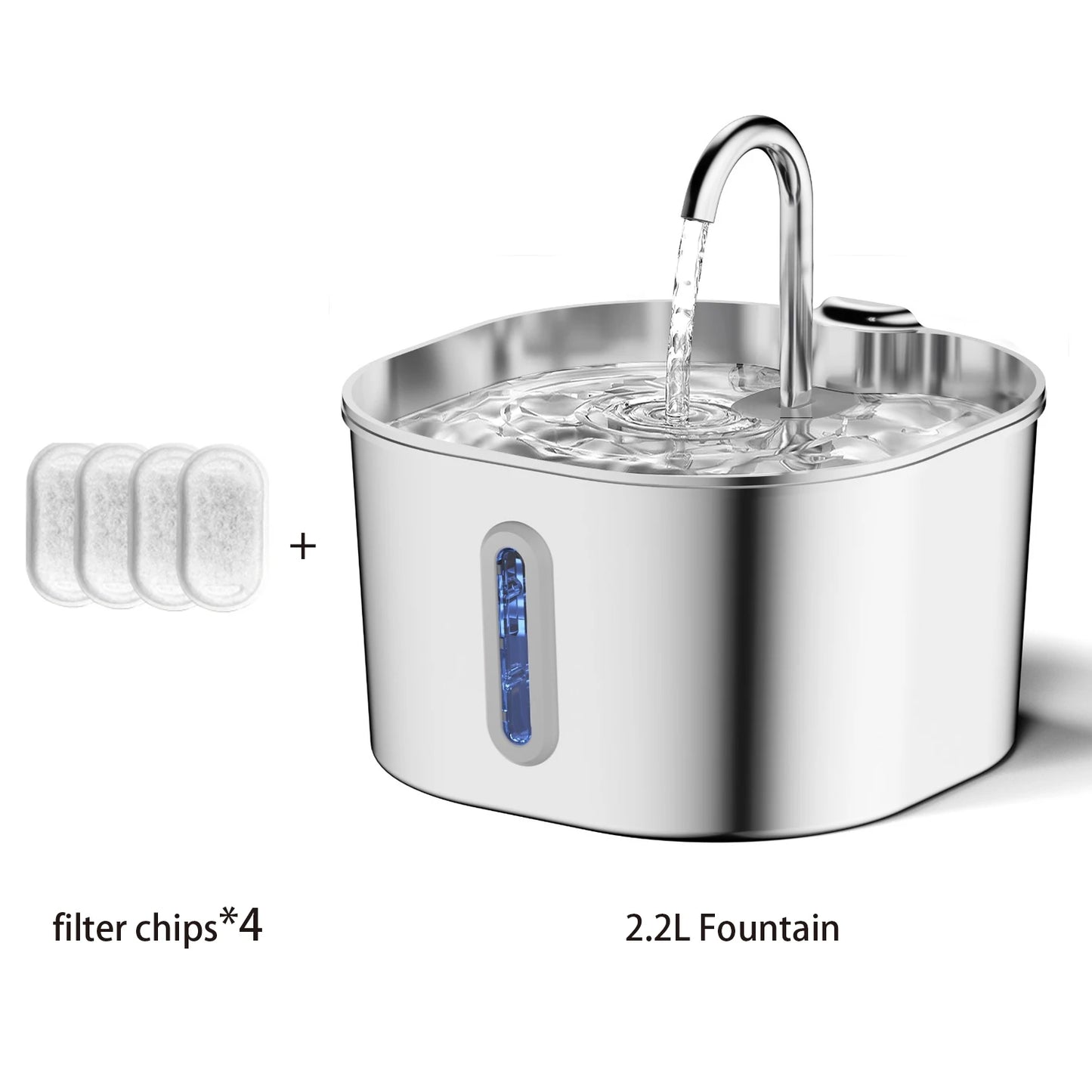 Fresh Flowing Automatic Stainless Steel Pet Water Fountain