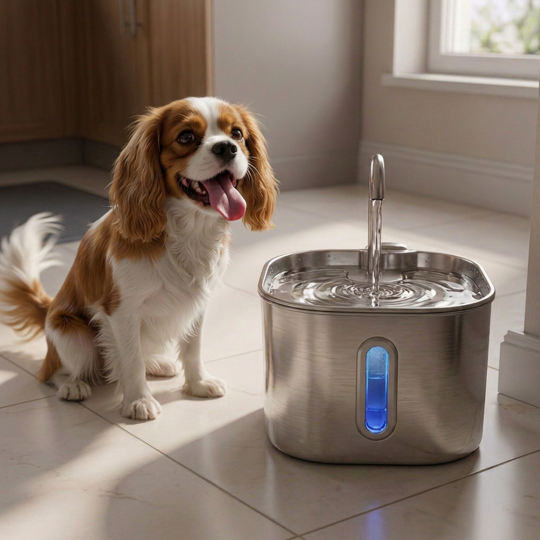 Fresh Flowing Automatic Stainless Steel Pet Water Fountain