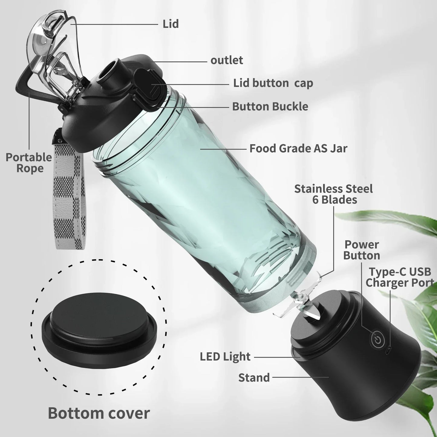 Portable Electric Smoothie Blender