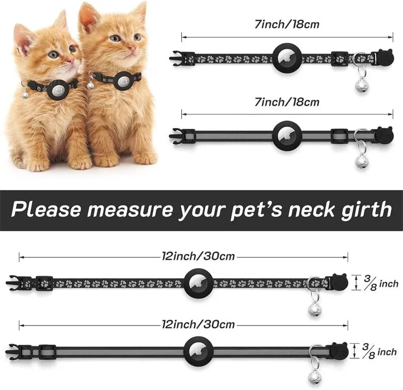 Adjustable Cat Collar Compatible with Apple Airtag