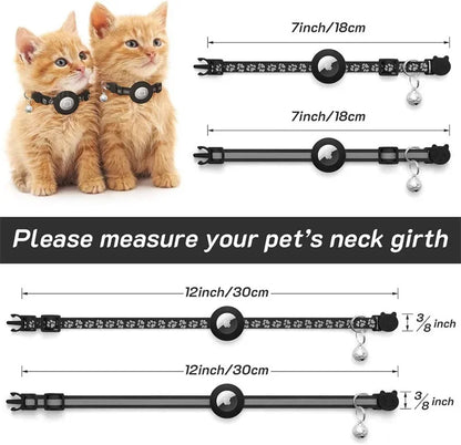 Adjustable Cat Collar Compatible with Apple Airtag